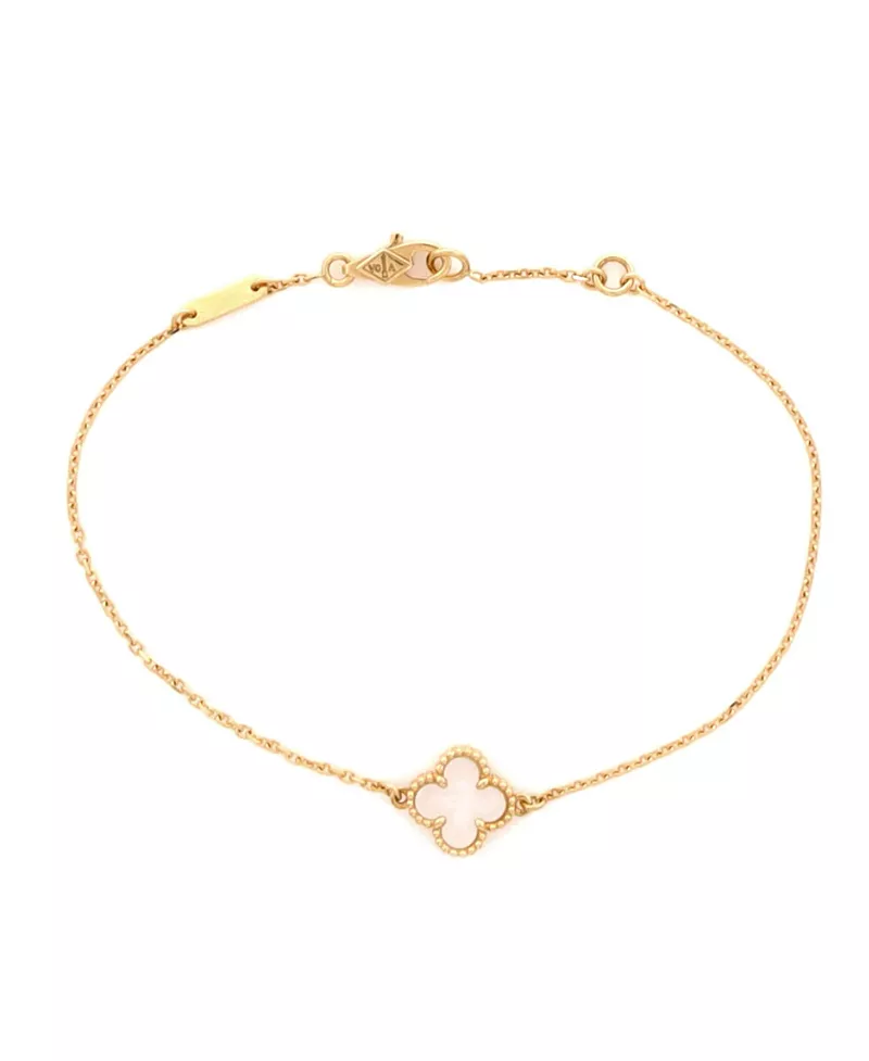 Pre-Owned Van Cleef & Arpels Sweet Alhambra Bracelet 18K Gold and Mother of Pearl