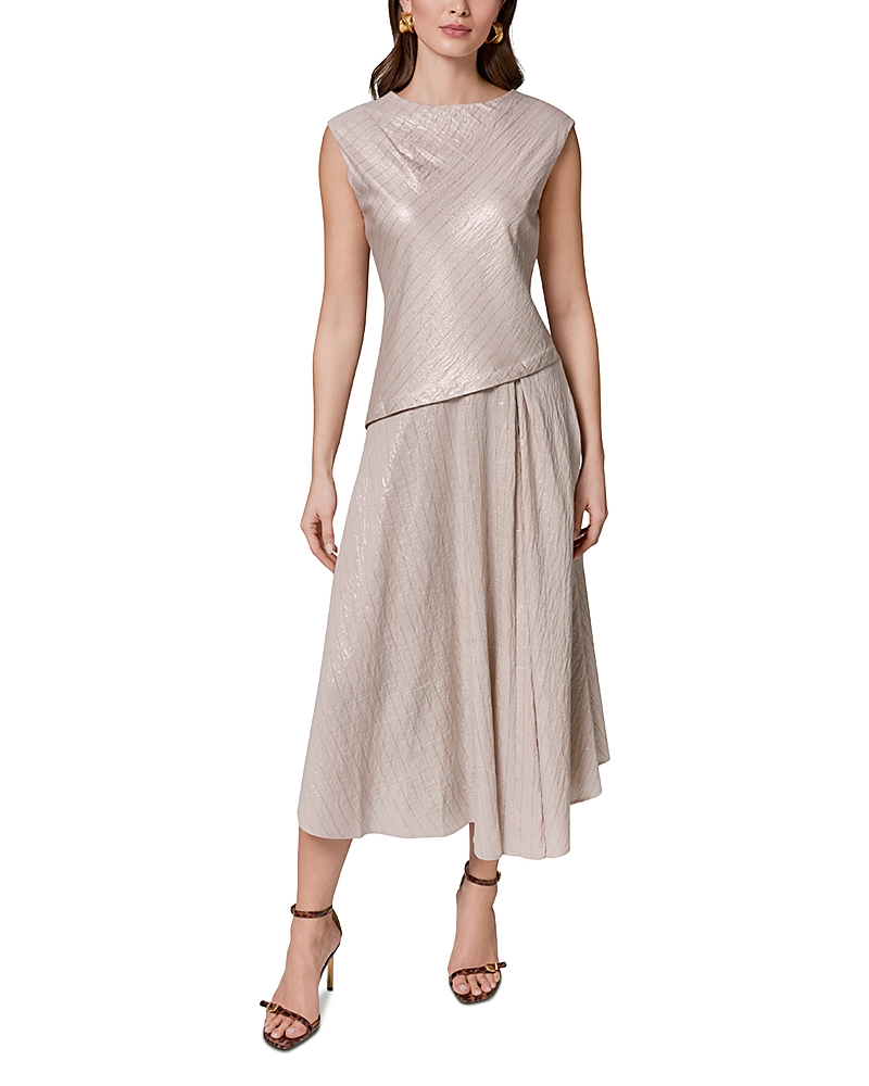 Donna Karan New York Cap Sleeve Asymmetric Midi Dress