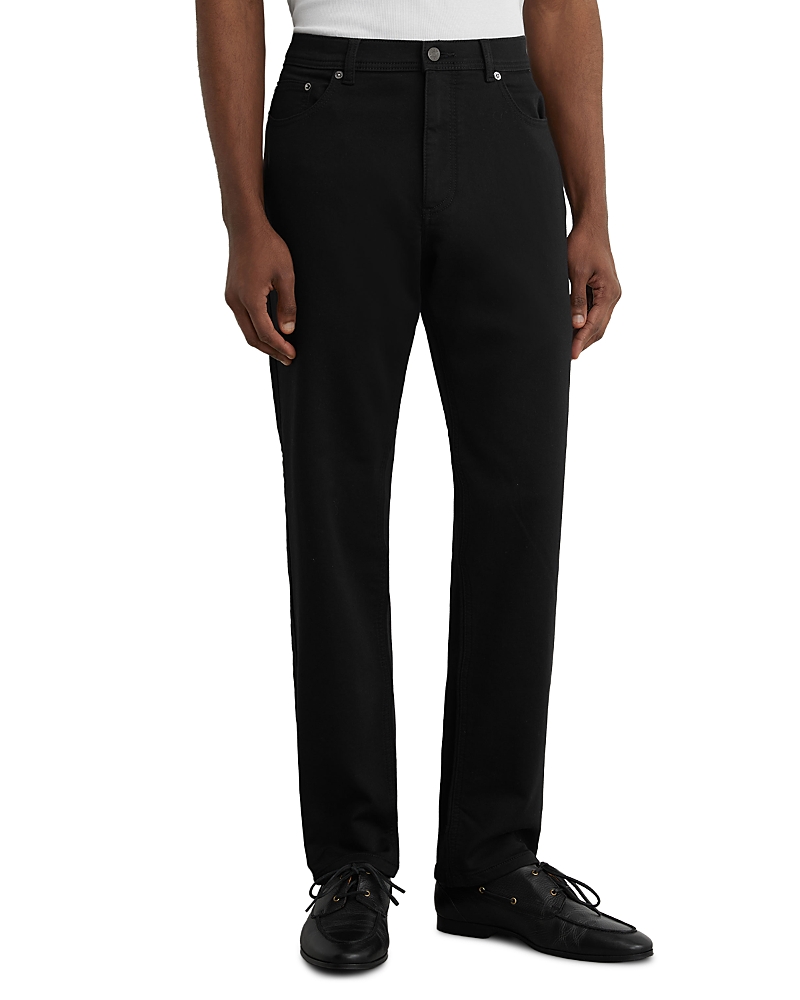 Reiss Bishopsgate Straight Fit 31.5 Jeans in Solid Black