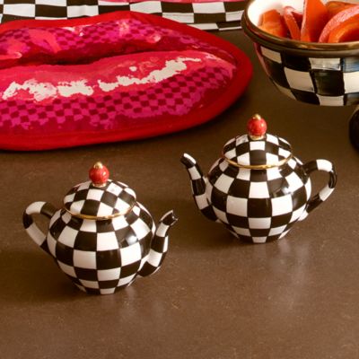 ♥MACKENZIE-CHILDS♡ チェッカーボード 鍋・ボウルセット Amazon.com: MACKENZIE-CHILDS Enamel Mixing Bowl Set, Small 5-Cup