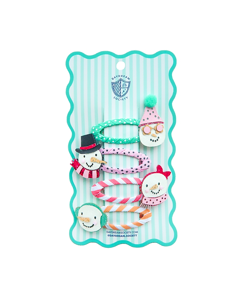 Jollity & Co. Blizzard Buddies Snowman Hair Clips, Set of 4