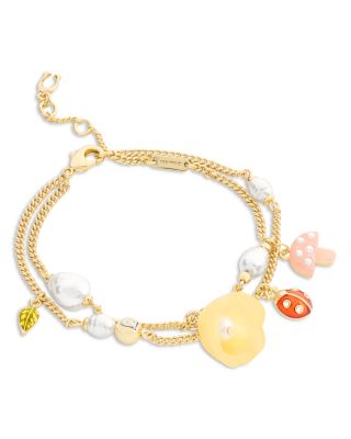 Floral Statement Charm Bracelet
