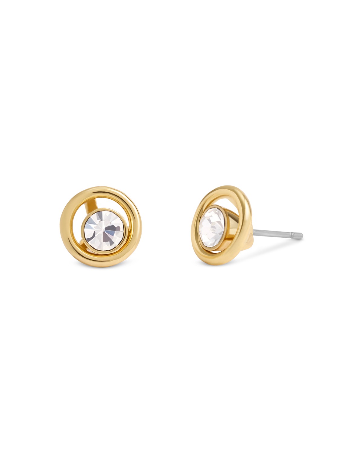 Halo Round Stud Earrings