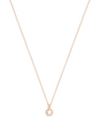 Halo Tea Rose Pendant Necklace, 16-18"
