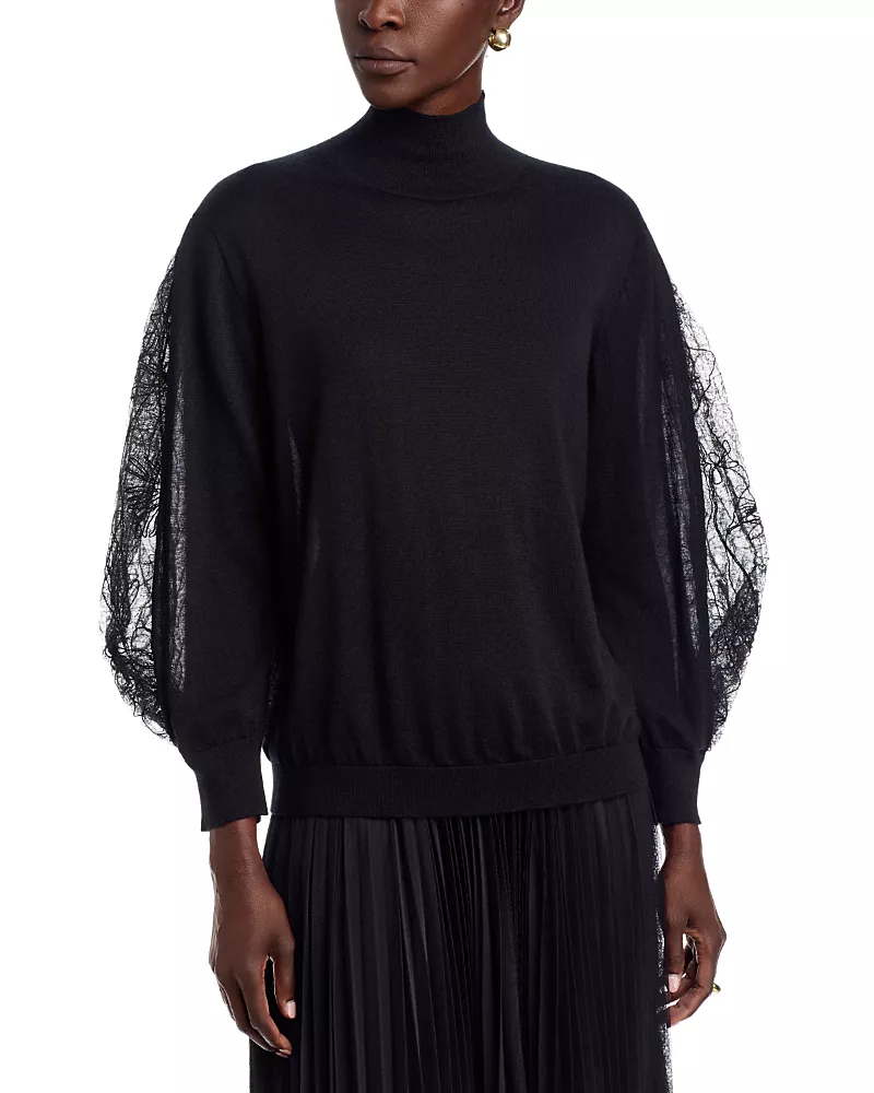 Fabiana Cashmere & Silk Mock Collar Sweater