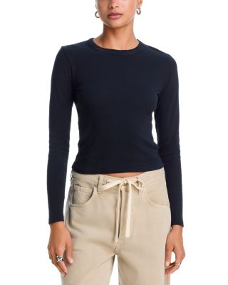 Mother The Long Sleeve Itty Bitty Crop Tee