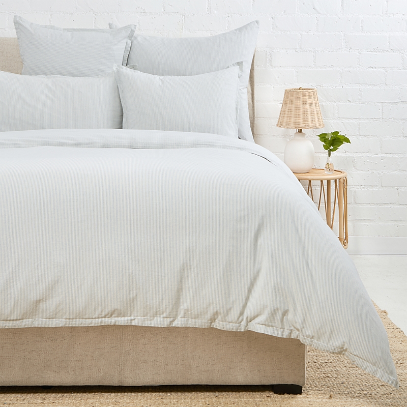 Pom Pom At Home Luke Cotton Striped Duvet Cover, Queen