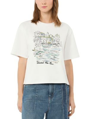 Wkdsala White Cotton Crewneck Tee