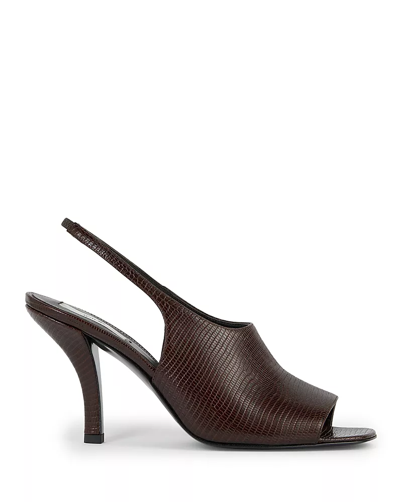 Toteme Women's Contour Lizard Embossed Slingback Sandals