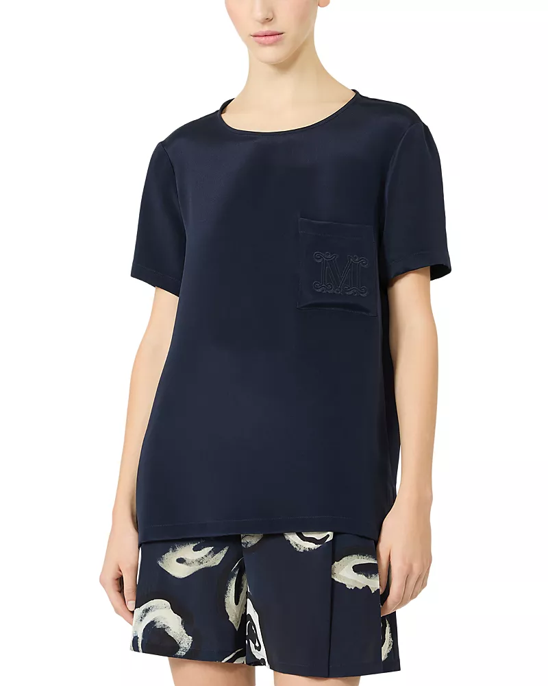 Max Mara Mxmpagano Ultramarine Silk Shirt
