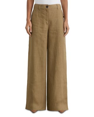 Petite Ashby Wide Leg Linen Pants 