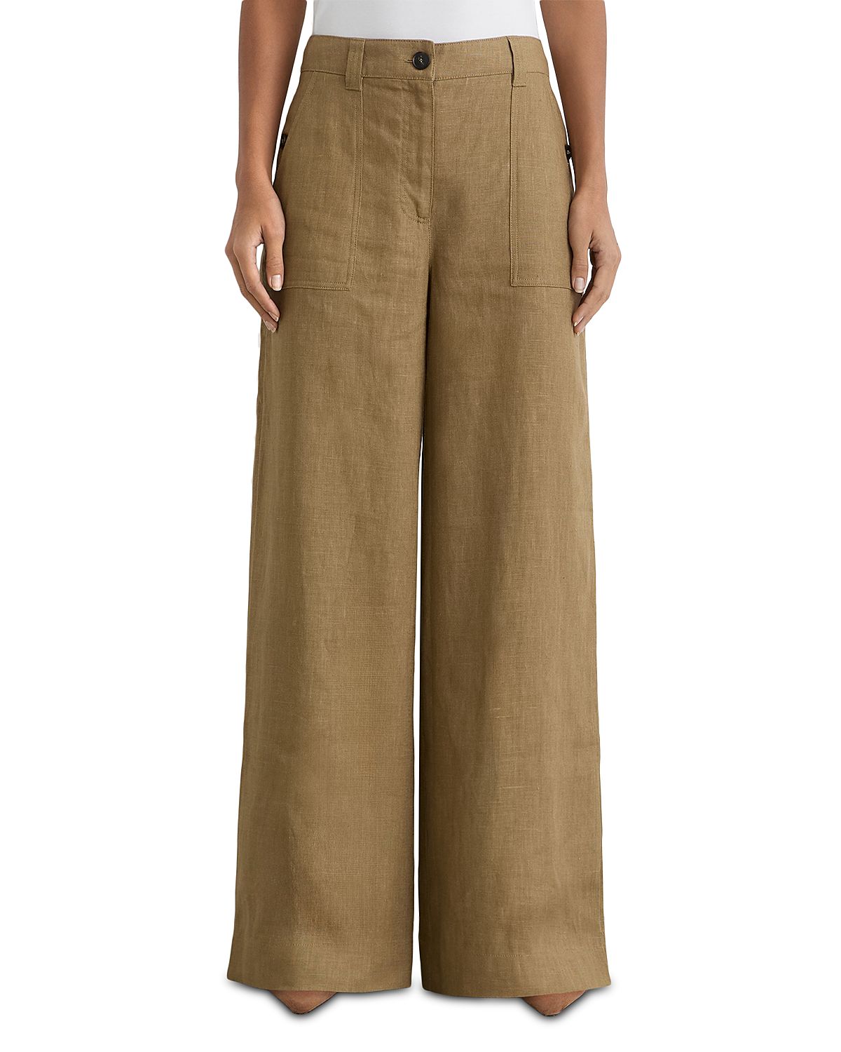 Reiss Petite Ashby Wide Leg Linen Pants