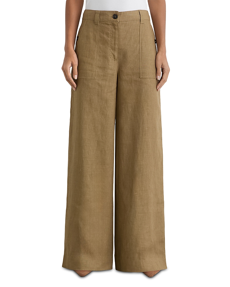 Reiss Petite Ashby Wide Leg Linen Pants