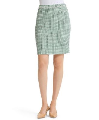  Jacquard Basketweave Straight Skirt