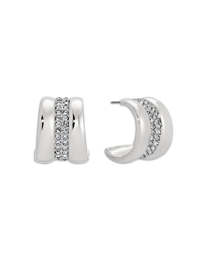 Ettika Pave Cubic Zirconia Hoop Earrings, 0.8 diameter