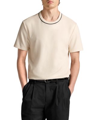 Tipped Pima Pique Short Sleeve Crewneck Tee