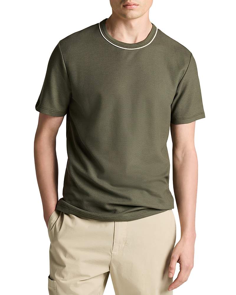 Vince Tipped Pima Pique Short Sleeve Crewneck Tee