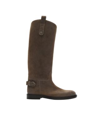  Women's Suede Cavalier Boots