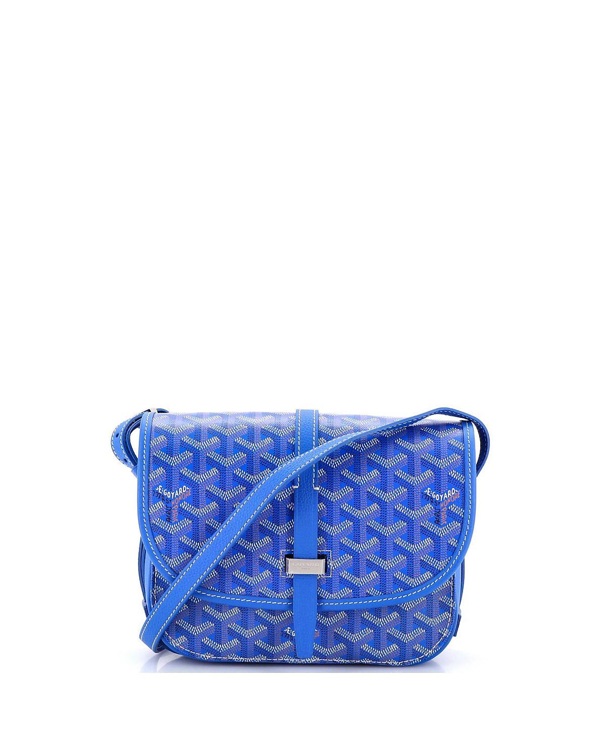 Pre-Owned Goyard Pm Belvedere Iii Messenger Bag Coated Canvas with Leather