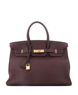 Birkin 35 Handbag Brown Togo with Gold Hardware