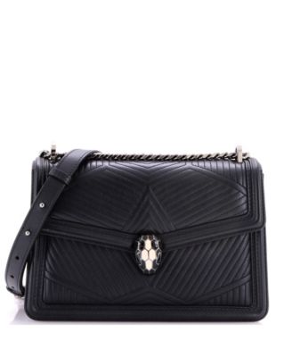  Small Serpenti Forever Shoulder Bag Quilted Leather