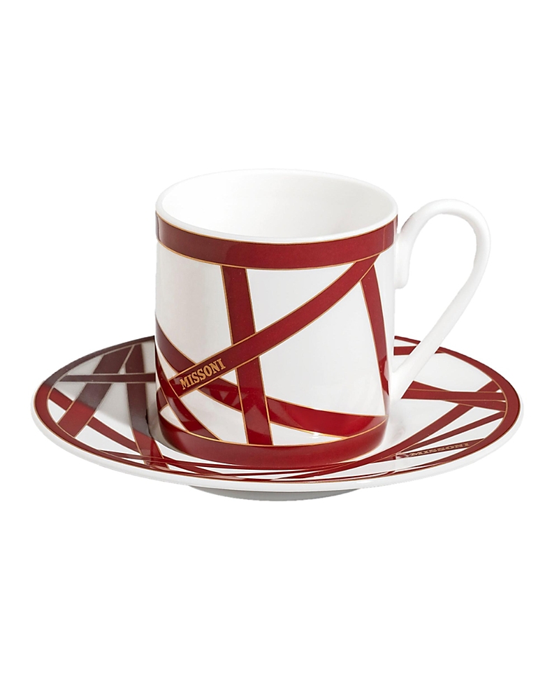 Missoni Nastri Coffee Cup & Saucer, Set of 2