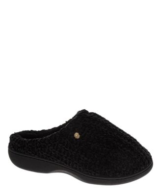 Women's Weaved Metal Logo Accent Slippers