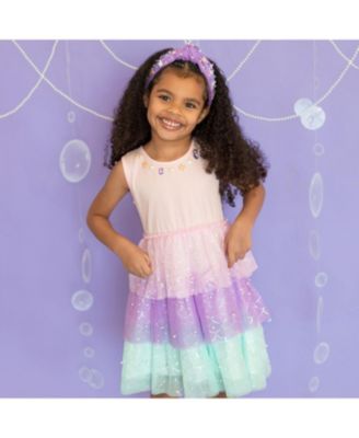 mermaid dress up Girls Mermaid Halloween Costume Small (3-4) by Teetot