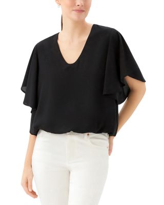 Flutter Sleeve V Neck Top