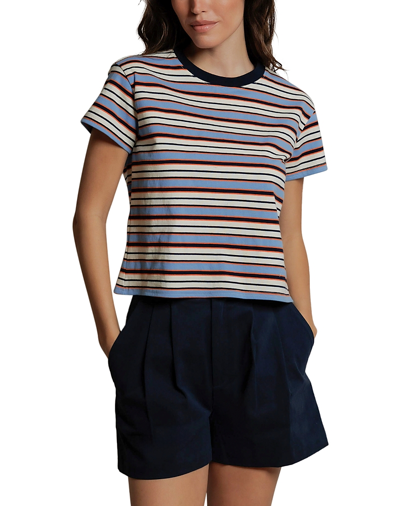 perfectwhitetee Dawn Striped Cotton Blend Tee