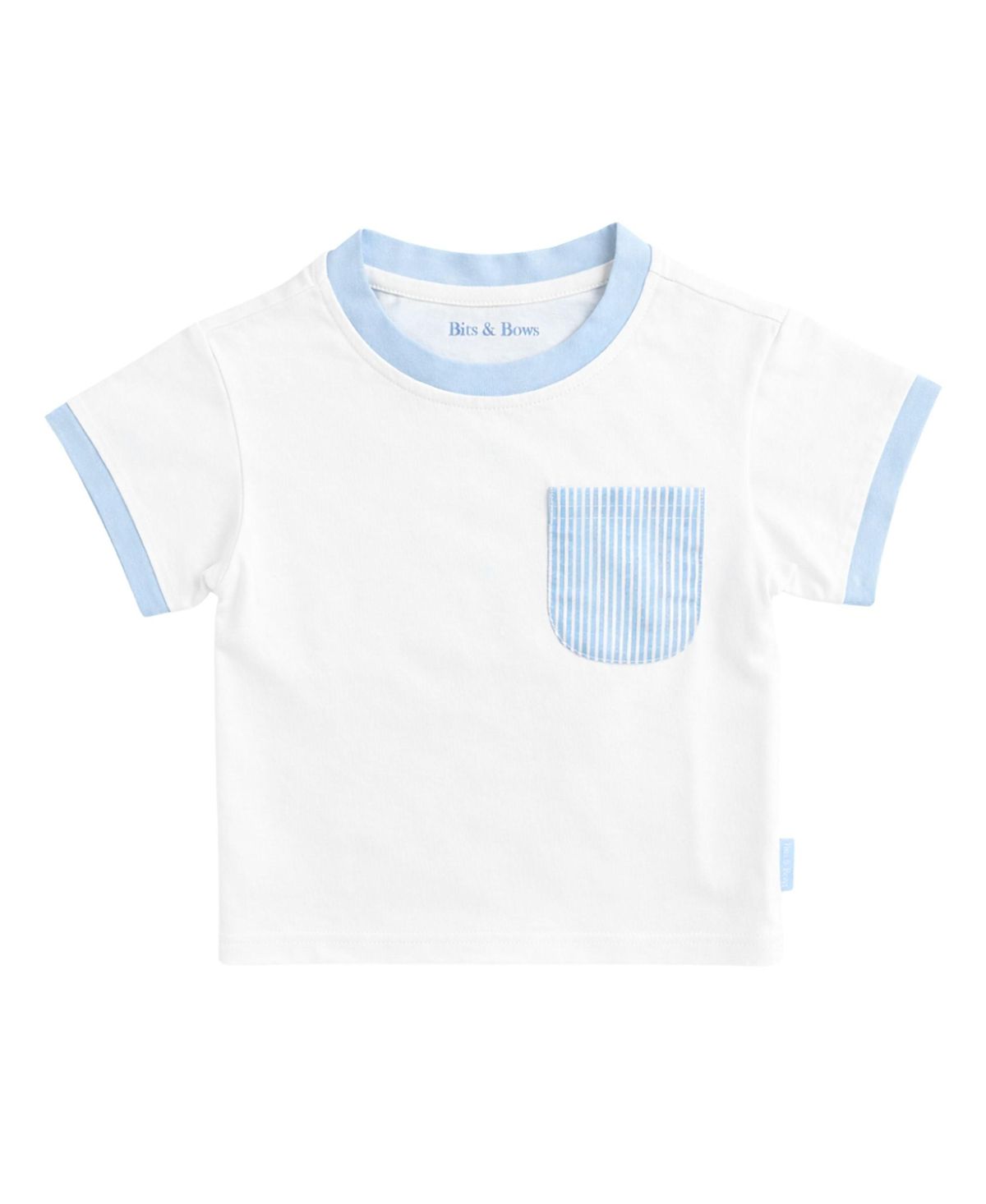 Bits & Bows Boys' Seersucker Pocket Crewneck Tee - Baby, Little Kid, Big Kid