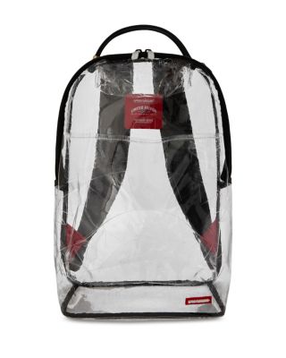 Unisex Embossed Graff Fully Clear Backpack
