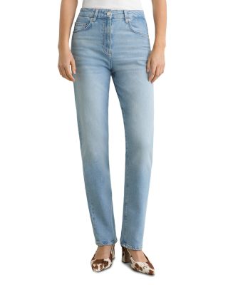Aubrey High Rise Straight Leg Jeans in Light Blue