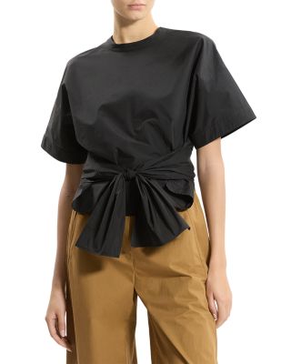 Boxy Tie Front Top