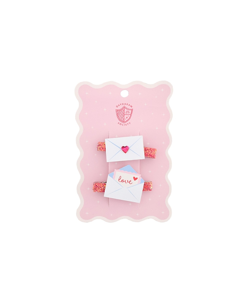 Jollity & Co. Love Birds Love Notes Hair Clips, Set of 2