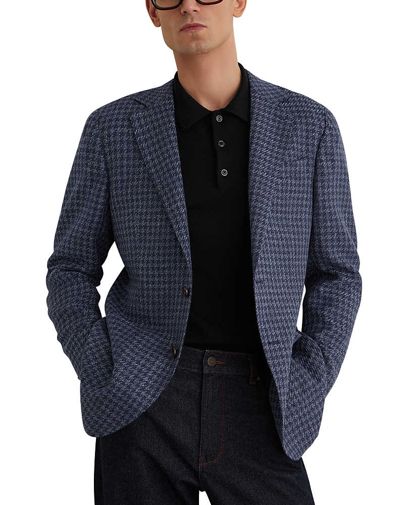 Reiss Romana Tailored Fit Single Breasted Two Button Notch Dogstooth Blazer