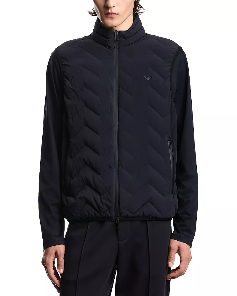 Emporio Armani Essential Chevron Quilted Vest
