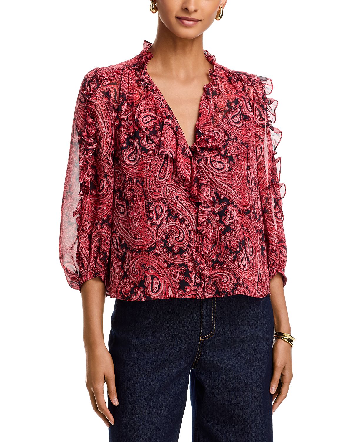 Cinq a Sept Hendrix Paisley Zada Top