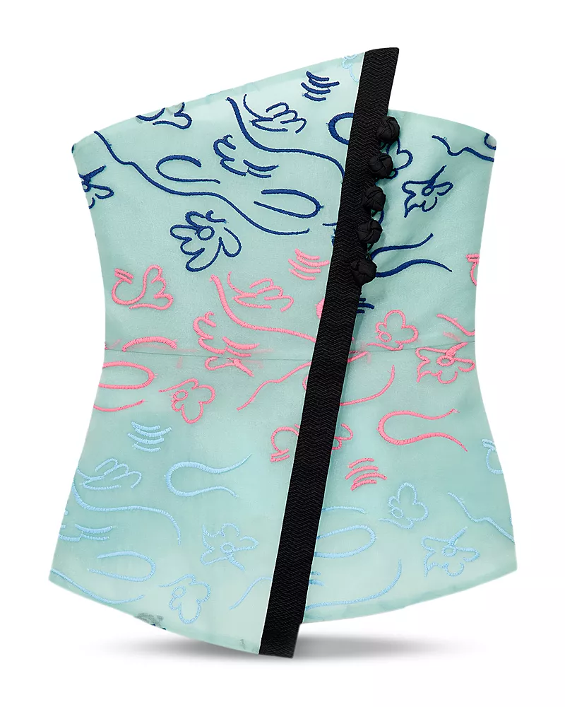 Emporio Armani Strapless Floral Top