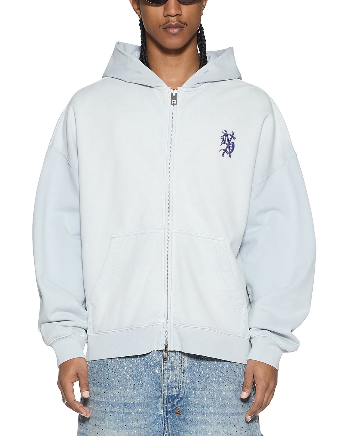 Ksubi Effect Ekcess Zip Logo Graphic Hoodie