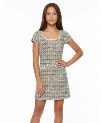 Girls' Short Sleeve Stretch Boucle Dress - Big Kid