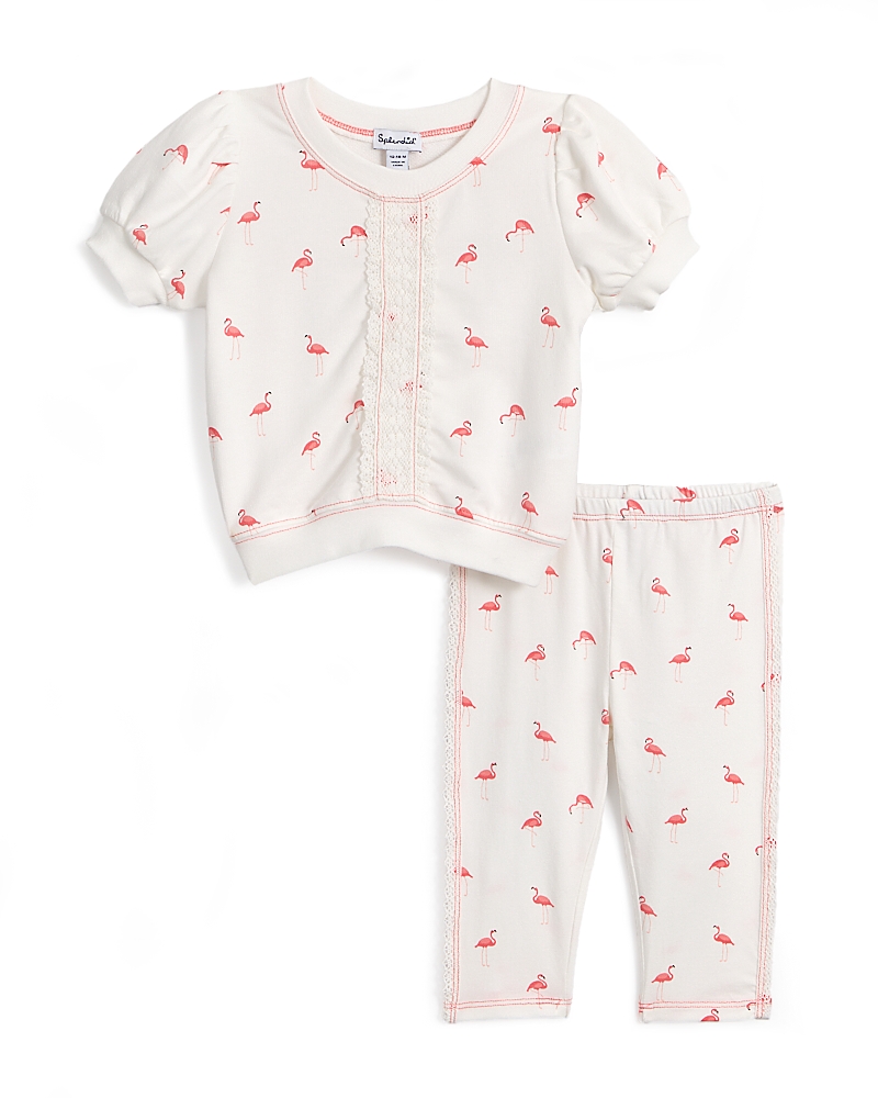 Splendid Girls' Flamingo Fun Shirt & Pants Set - Baby