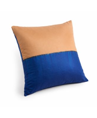  Aakar Color Block Mulberry Silk Pillow Cover Only, 18" x 18