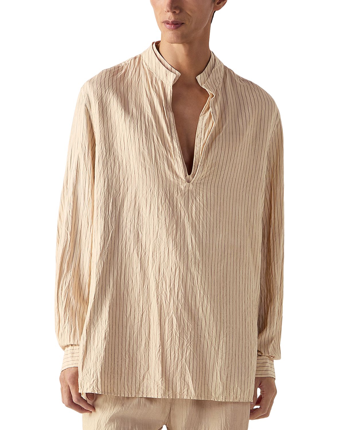 Zegna Striped Silk Shirt