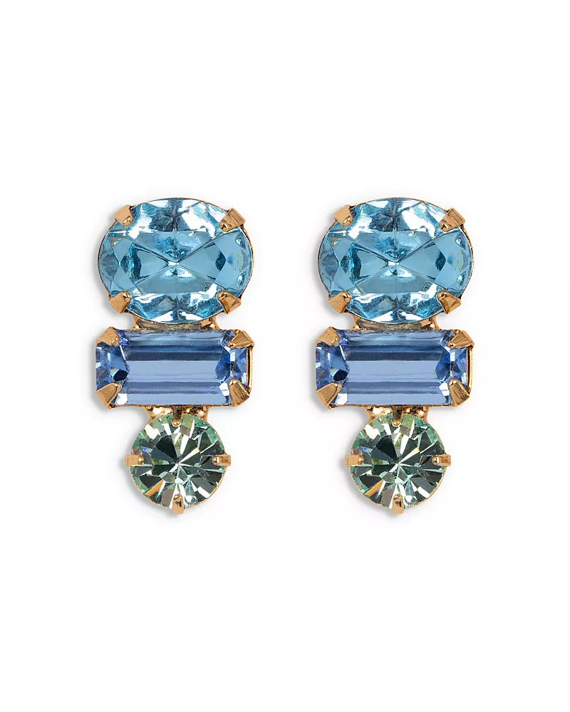Jennifer Behr Patricia Triple Stone Drop Earrings