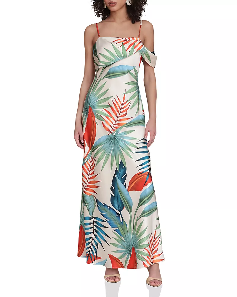 Avec Les Filles Bias Cut Maxi Dress