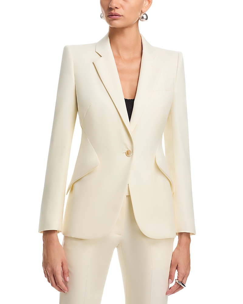 McQueen Single Breasted Fine Wool Blazer