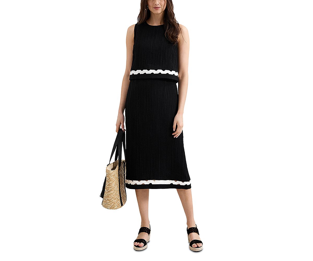 Phase Eight Claire Black Double Layer Dress
