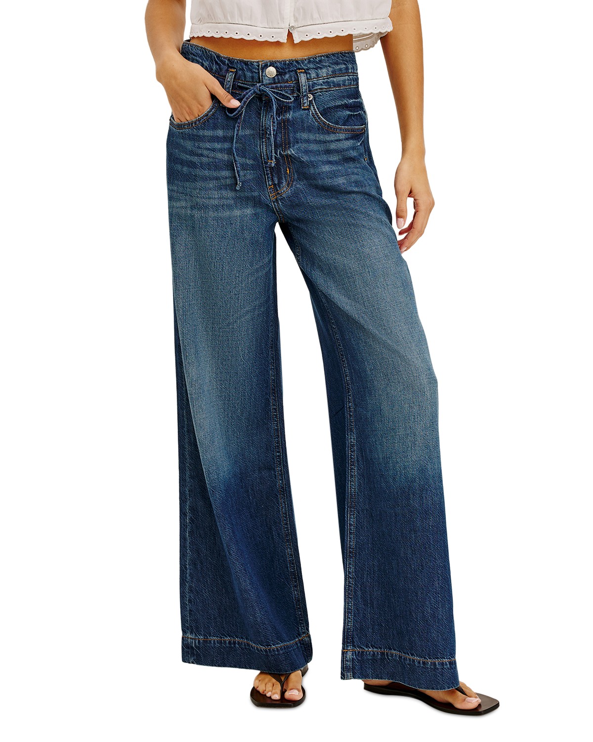 Dover High Rise Wide Leg Jeans in Boondocks