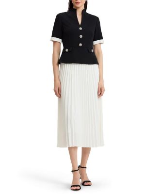 Noelle Pleated Crepe Maxi Dress